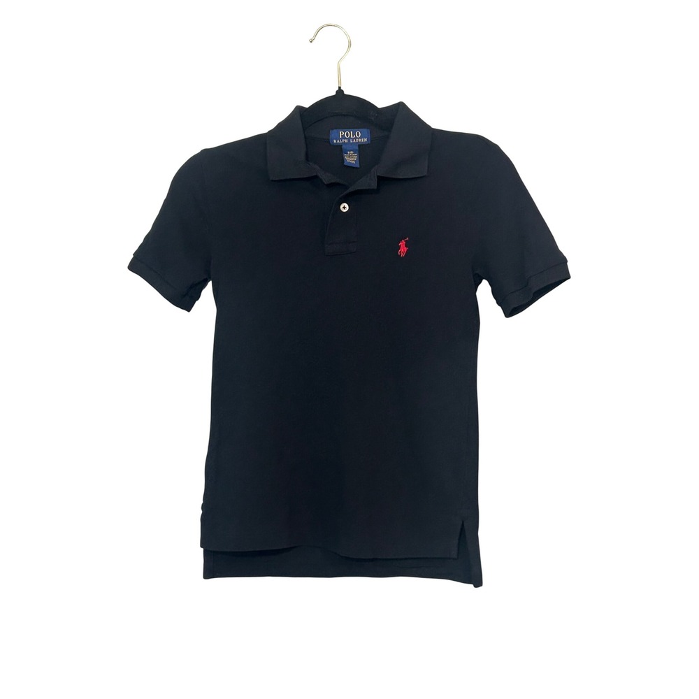 Polo Ralph Lauren Boys Black Polo Shirt Size S (8) Short Sleeves